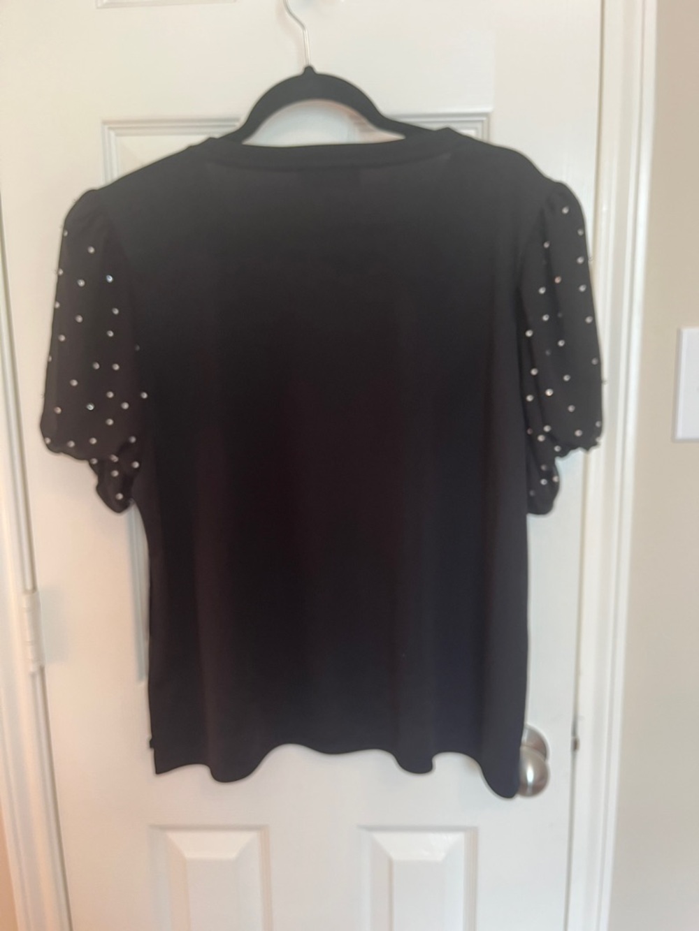 NWT Karl Lagerfeld Bedazzled Blouse - Picture 6 of 9
